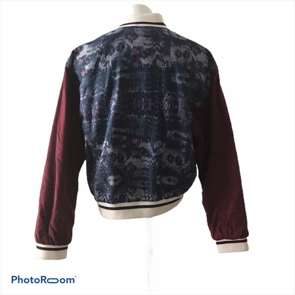NWT, Free People Varsity of Dreams Bomber Jacket, Sz S - Picture 7 of 13